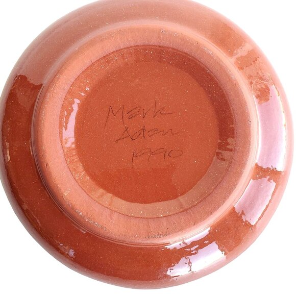 Ceramic Art Plate Mark Adan Rabbit Gift for Monica 9 Inch Pottery - Picture 3 of 8